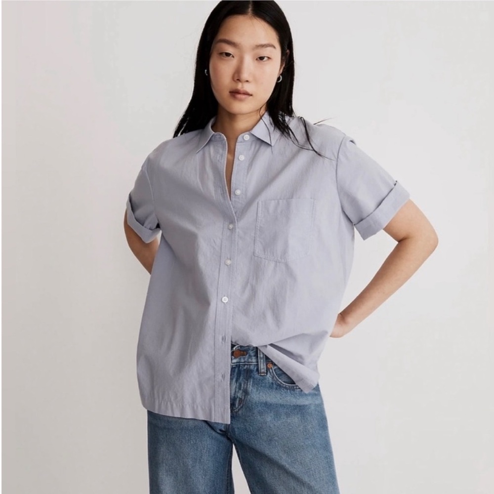 Madewell Signature Poplin Short-Sleeve Button-Down Shirt